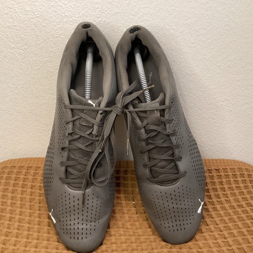 Puma Drift Cat 5 Ultra Mens Sz 13 Gray Leather‎ Perforated Shoes Sneakers - Picture 8 of 11